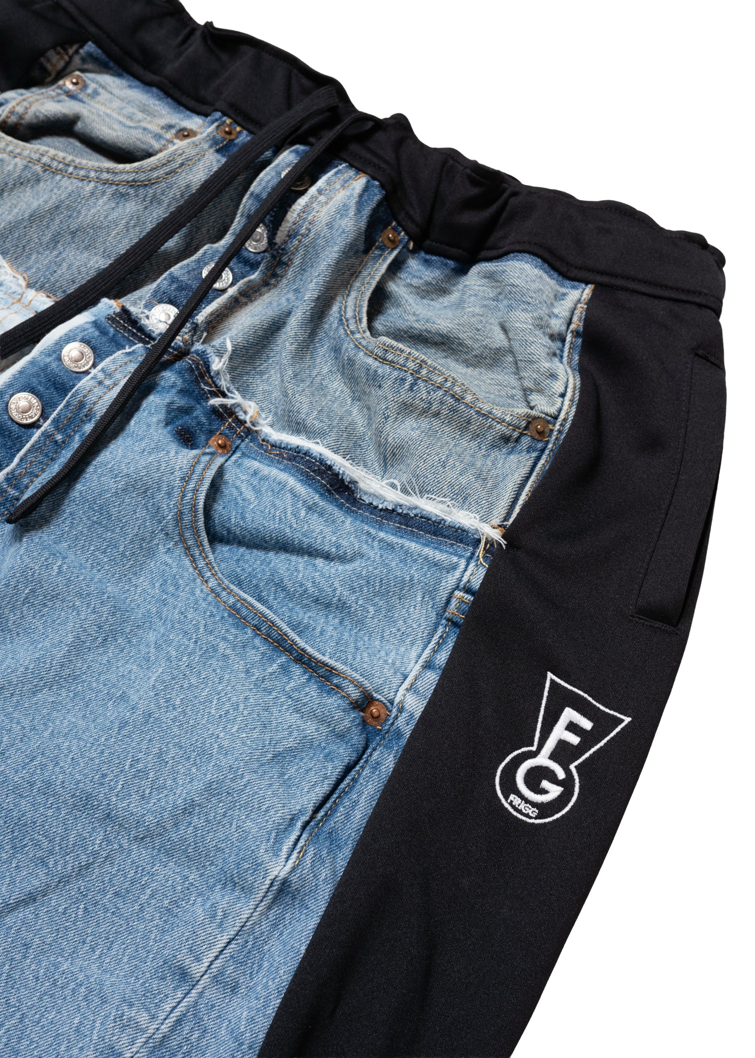 DOCKING Track Pants -DOUBLE-DENIM