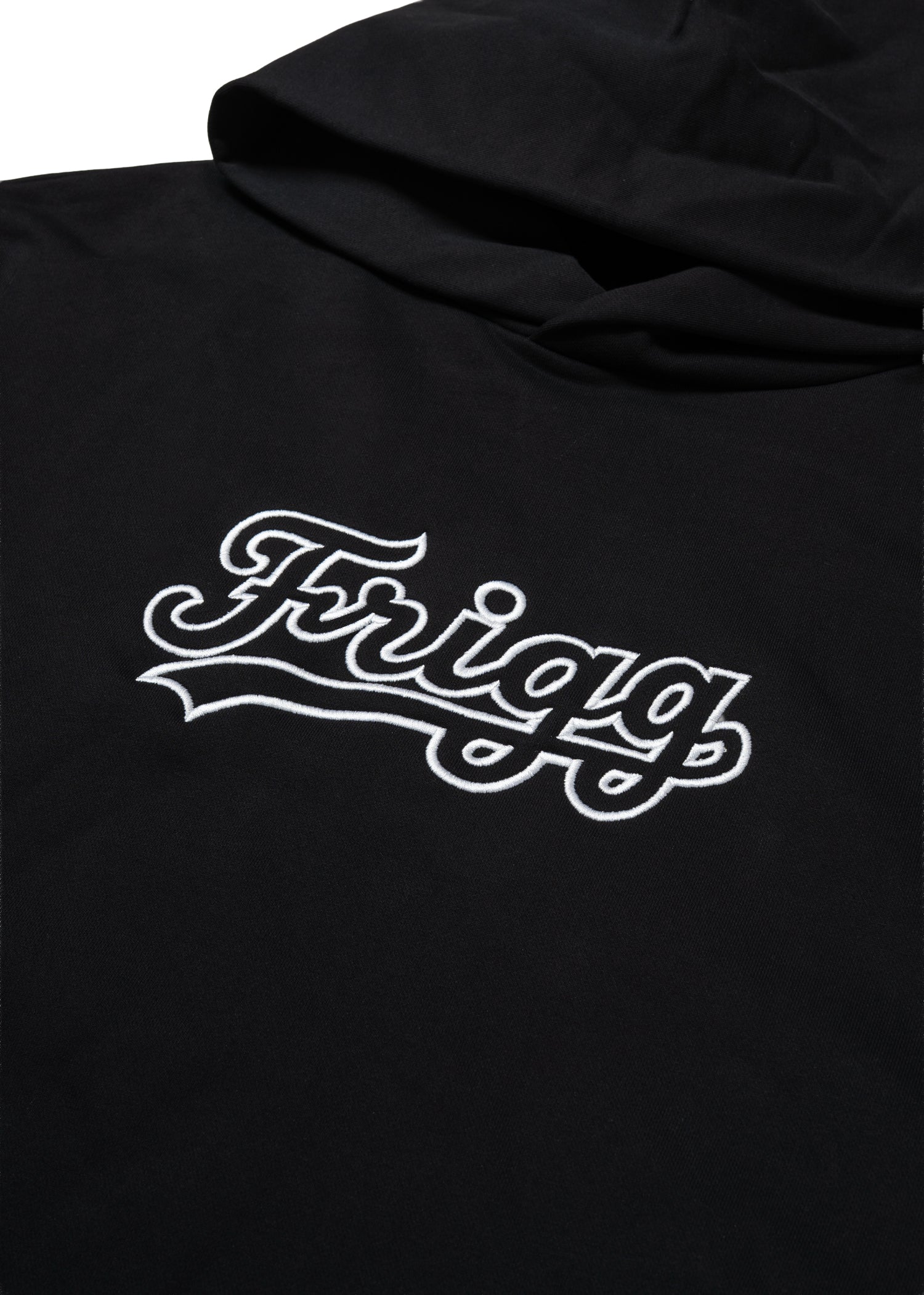 FRIGG BASEBALL LOGO HOODIE-black-white
