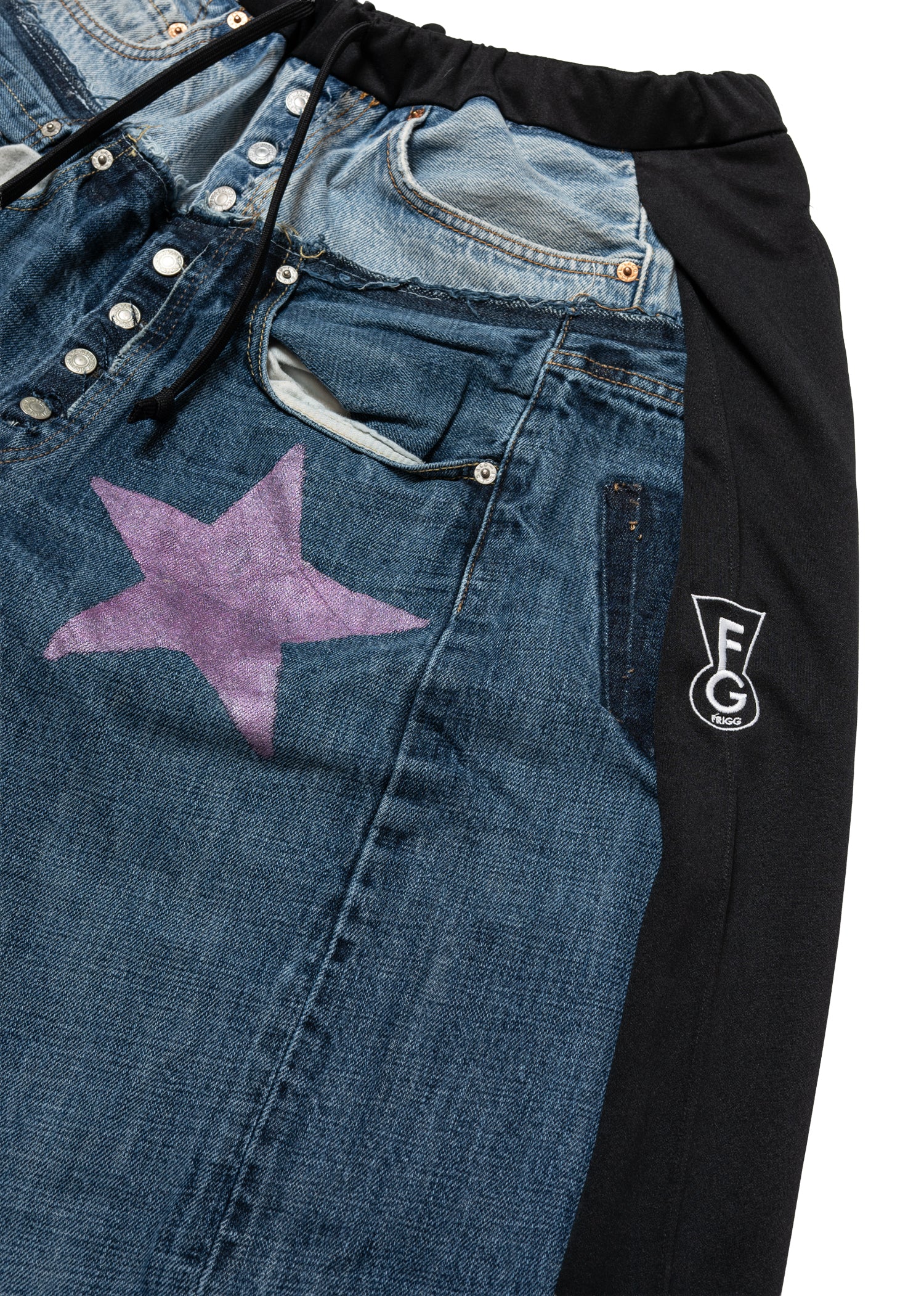 DOCKING Track Pants -DOUBLE-DENIM