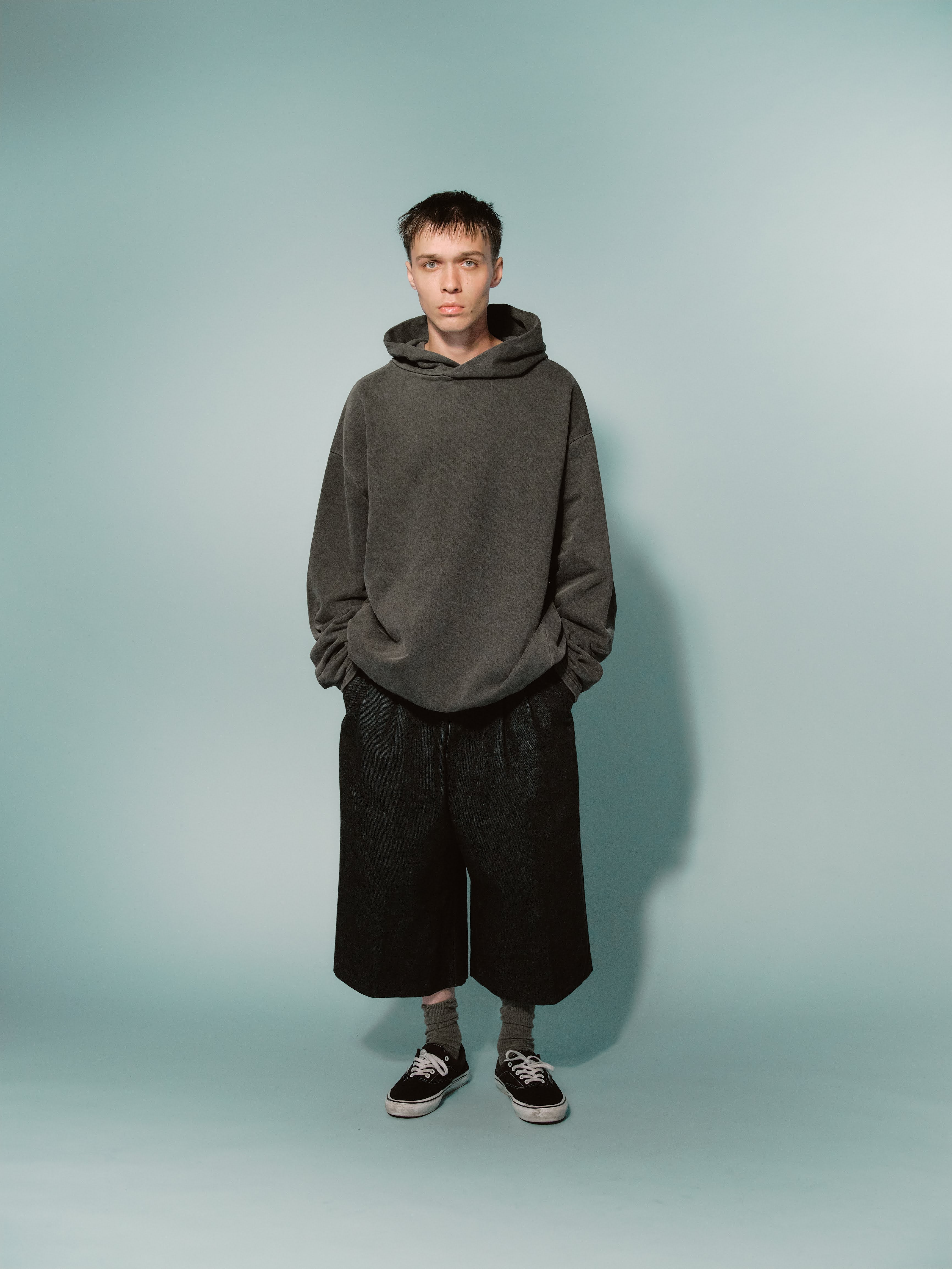`THE FIRST` HOODIE-fade black