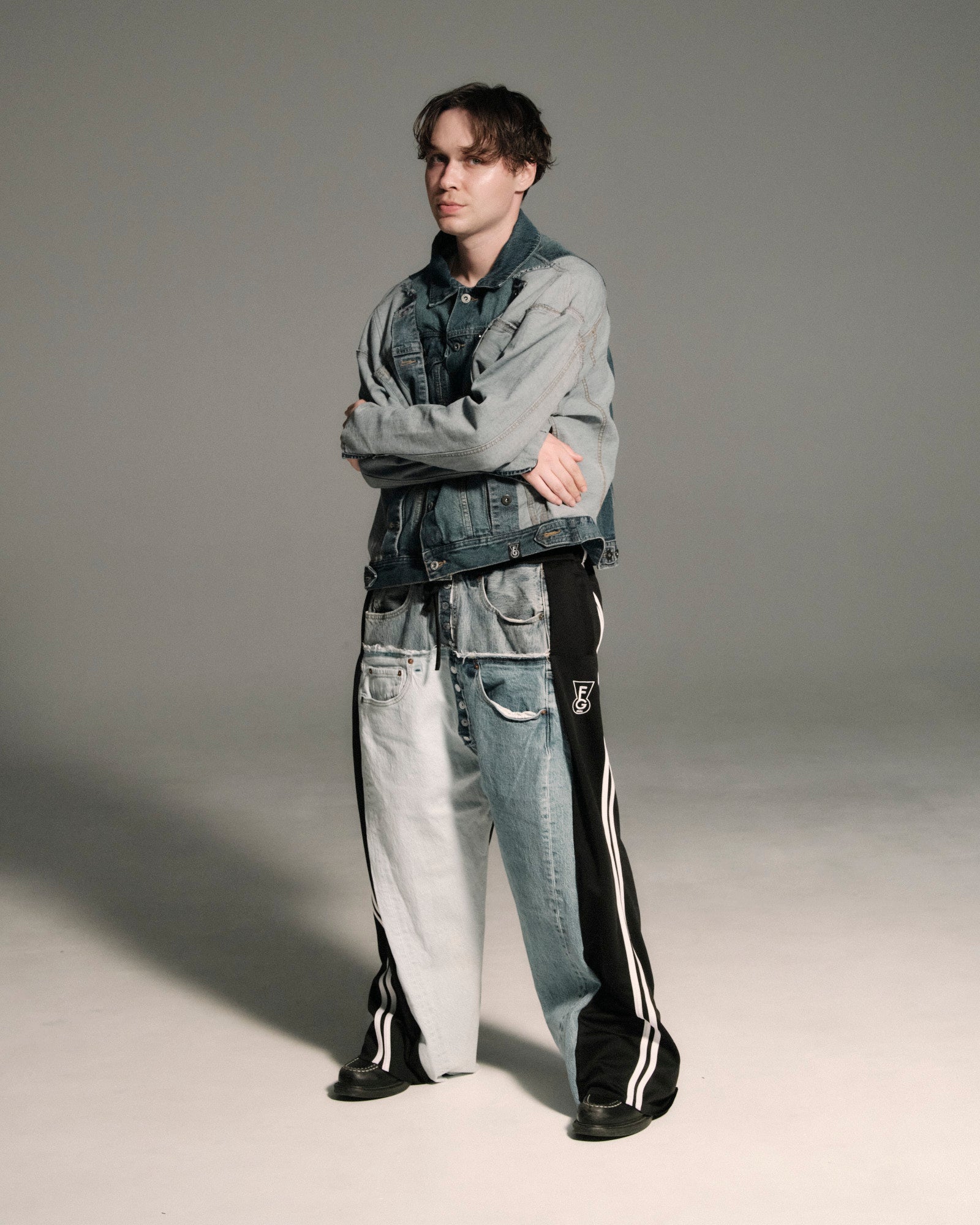 DOCKING Track Pants -DOUBLE-DENIM