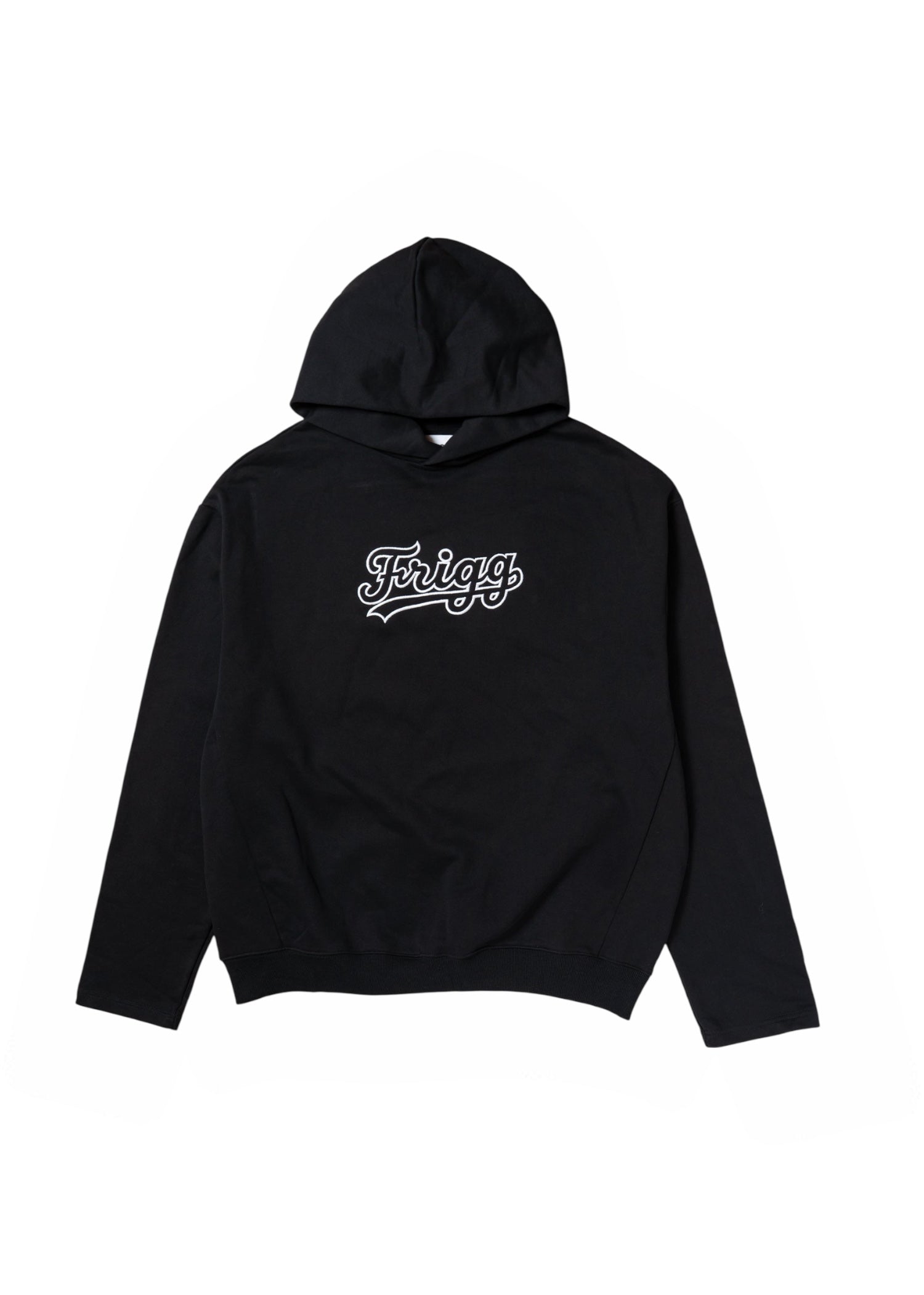 FRIGG BASEBALL LOGO HOODIE-black-white
