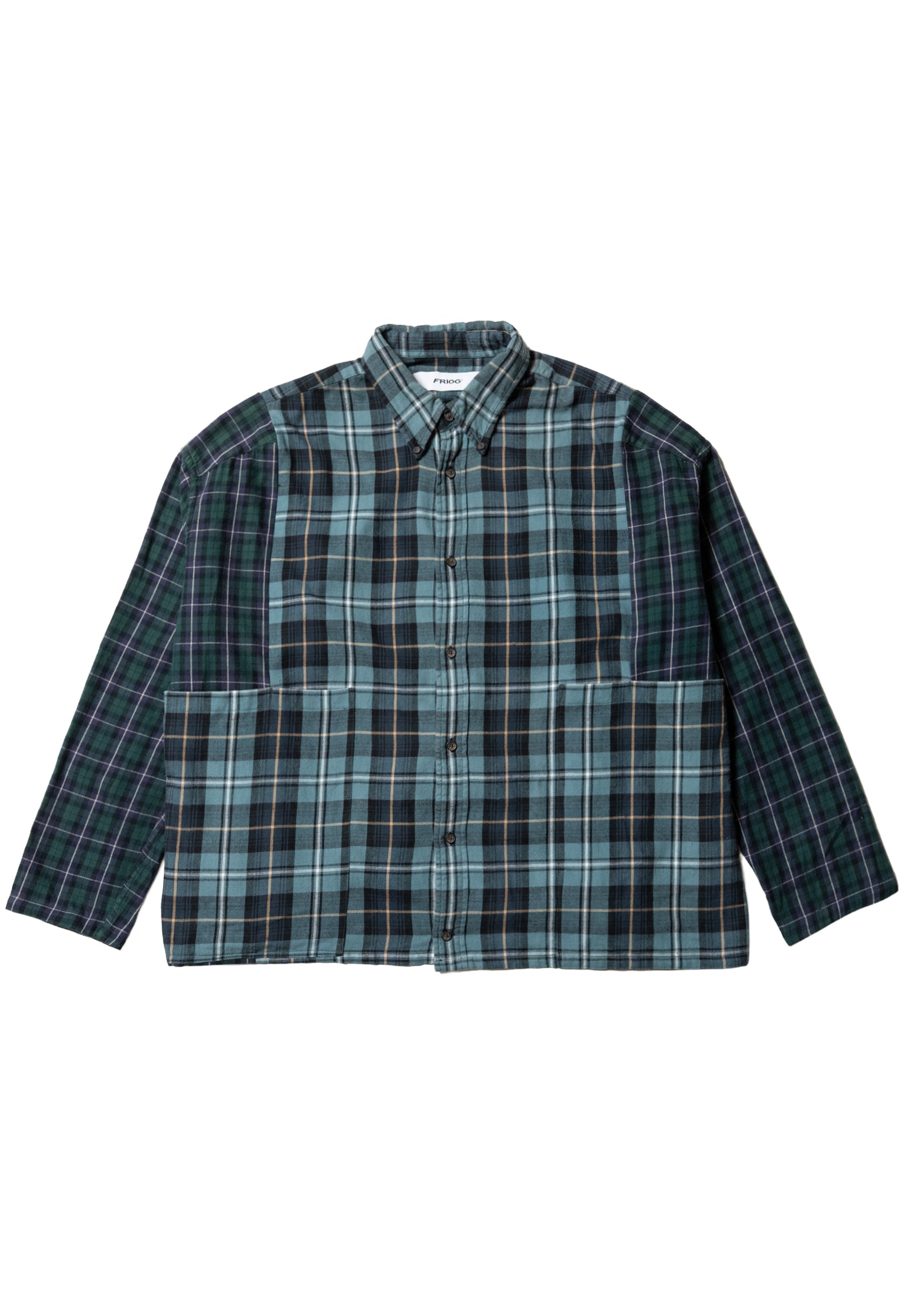 DOCKING Shirts -BIG POCKET- BLUE/GREEN