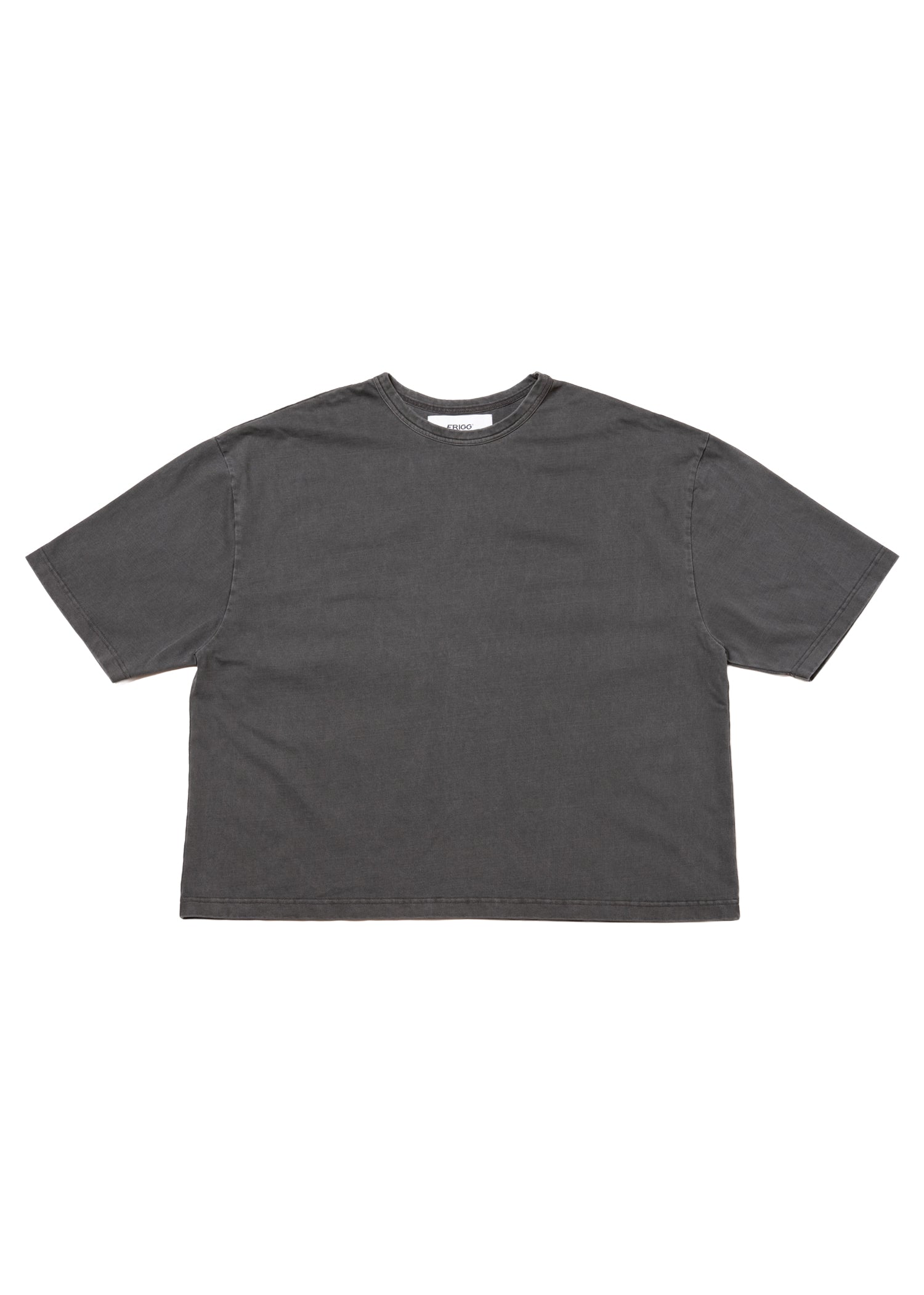 `THE FIRST` cropped T-shirts -M-fade black